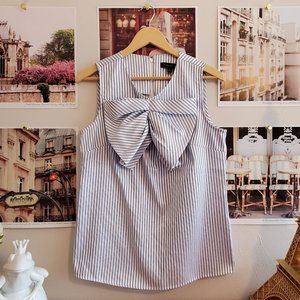 Banana Republic Bow Stripe Sleeveless Top